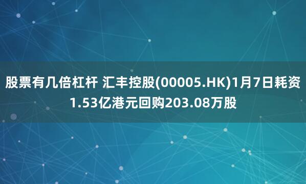 股票有几倍杠杆 汇丰控股(00005.HK)1月7日耗资1.53亿港元回购203.08万股