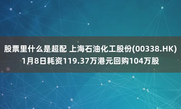 股票里什么是超配 上海石油化工股份(00338.HK)1月8日耗资119.37万港元回购104万股