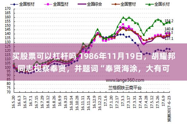 买股票可以杠杆吗 1986年11月19日，胡耀邦同志视察奉贤，并题词“奉贤海涂，大有可